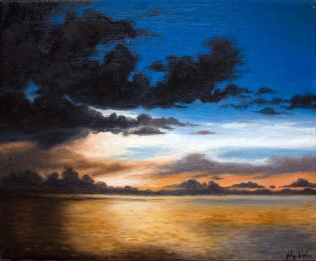 peinture à l'huile impressionnisme Moorea océan pacifique polynésie française