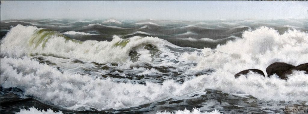 peinture à l'huile marine bretagne mer océan atlantique