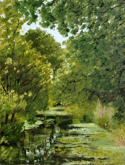peinture à l'huile impressionnisme la Nonette rivière saint léonard oise hauts de france picardie