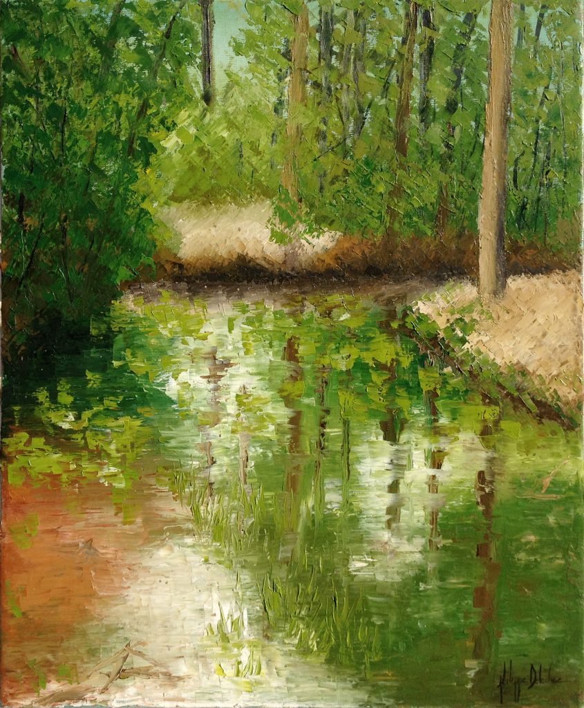 peinture à l'huile impressionnisme forêt ermenonville hauts de france picardie